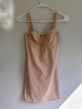 Vintage Nancy Ganz Body Slimmers Body Suit Size 34B Nude/Beige Dress Style